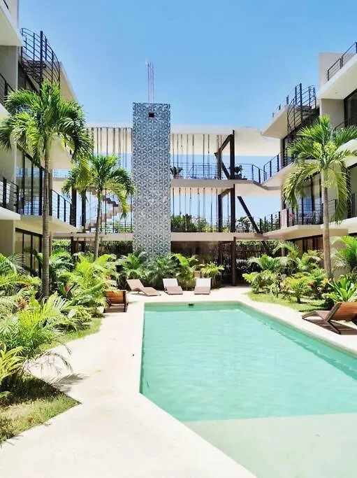 306 Amena 1Br Penthouse W/ Gym & Private Pool/Rooftop Appartement Tulum Pueblo